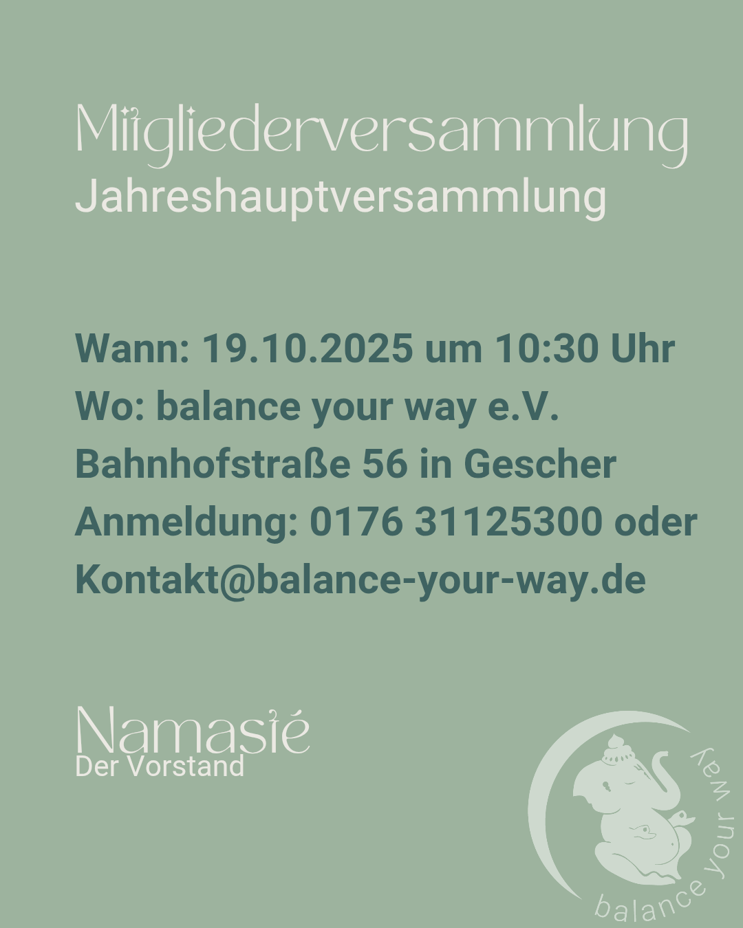 Mitgliederversammlung Jahreshauptversammlung